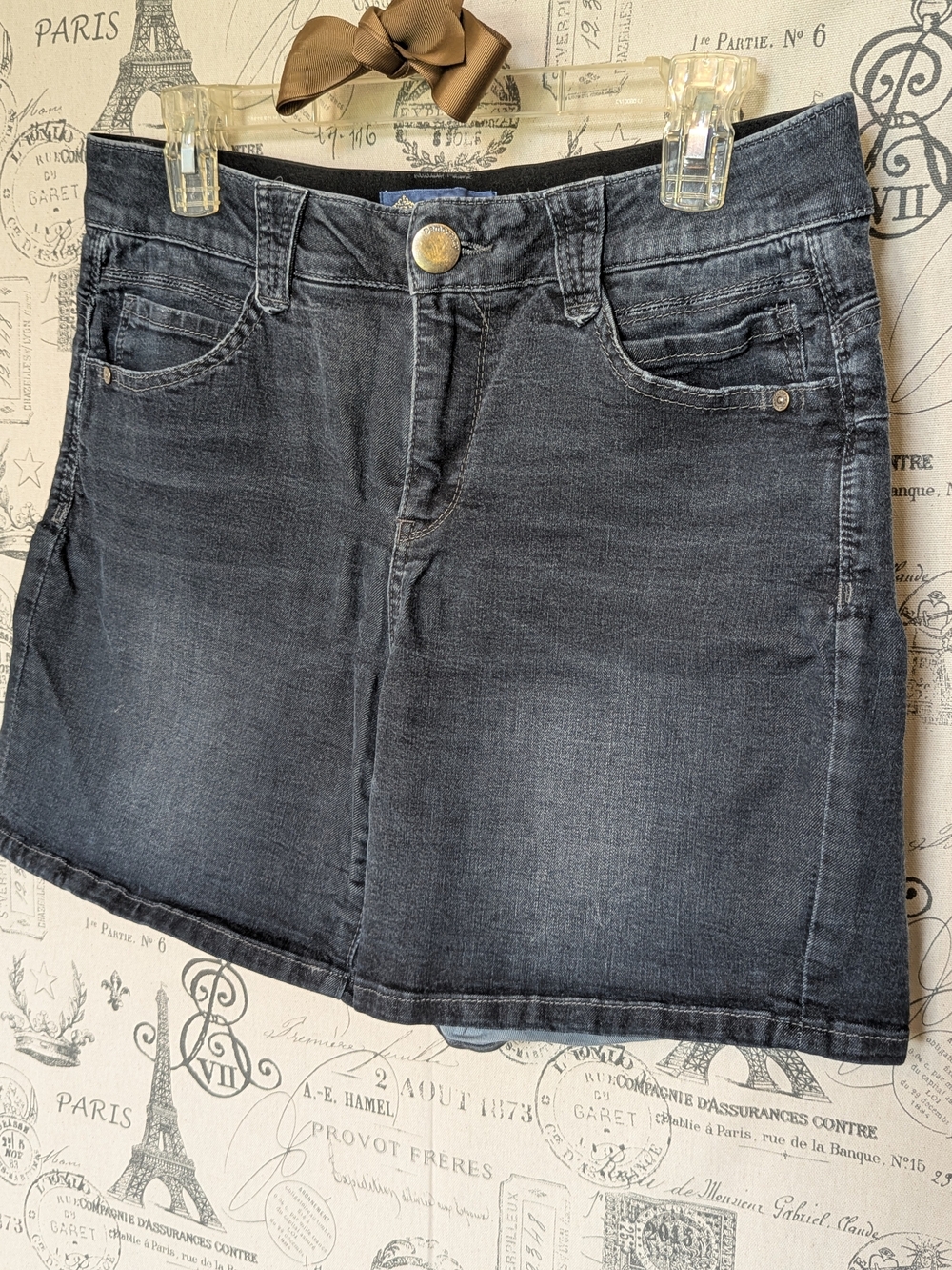 Democracy AB-solution Bermuda Style Dark Wash Denim Shorts Size 10